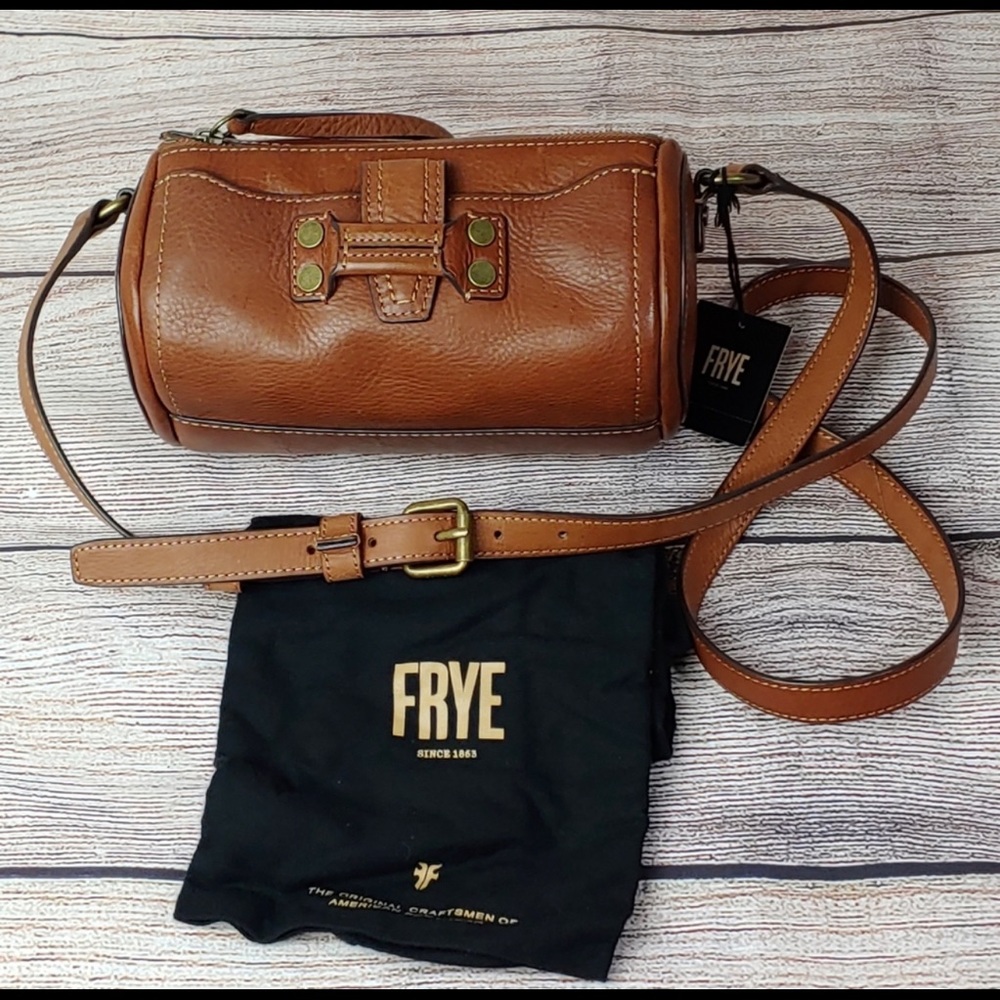Frye Nora Mini Barrel Crossbody Caramel